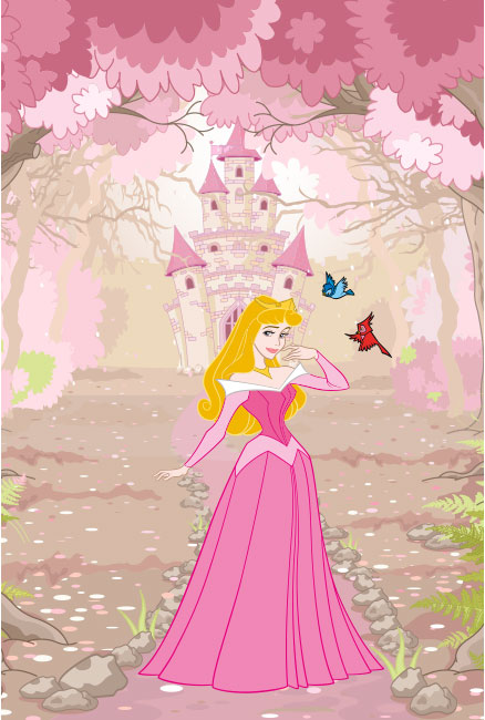 Vinilos puertas disney la bella durmiente